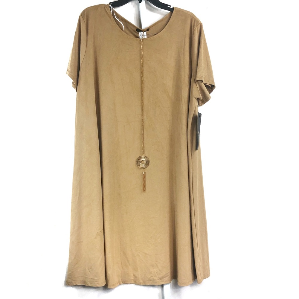 Espresso Tan Dress 3X